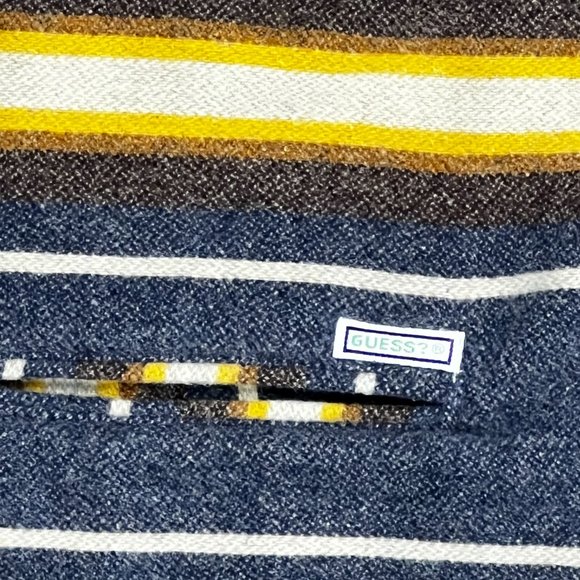 Rare Vintage 1980s Guess Women's Large Multicolour Striped Vest - Picture 2 of 7